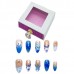 Popular colorful hand-pinched flowers press on nails