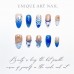 Popular colorful hand-pinched flowers press on nails