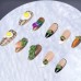 Hand-kneaded colorful fried eggs novelty and originality press on nails