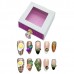 Hand-kneaded colorful fried eggs novelty and originality press on nails
