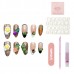 Hand-kneaded colorful fried eggs novelty and originality press on nails