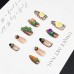 Hand-kneaded colorful fried eggs novelty and originality press on nails