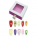 Popular hand-painted strawberry orange pinch press on nails