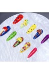 Hand-Pinched Colorful Mushrooms Novelty and Original Press on Nails
