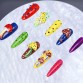 Hand-Pinched Colorful Mushrooms Novelty and Original Press on Nails