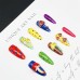 Hand-Pinched Colorful Mushrooms Novelty and Original Press on Nails